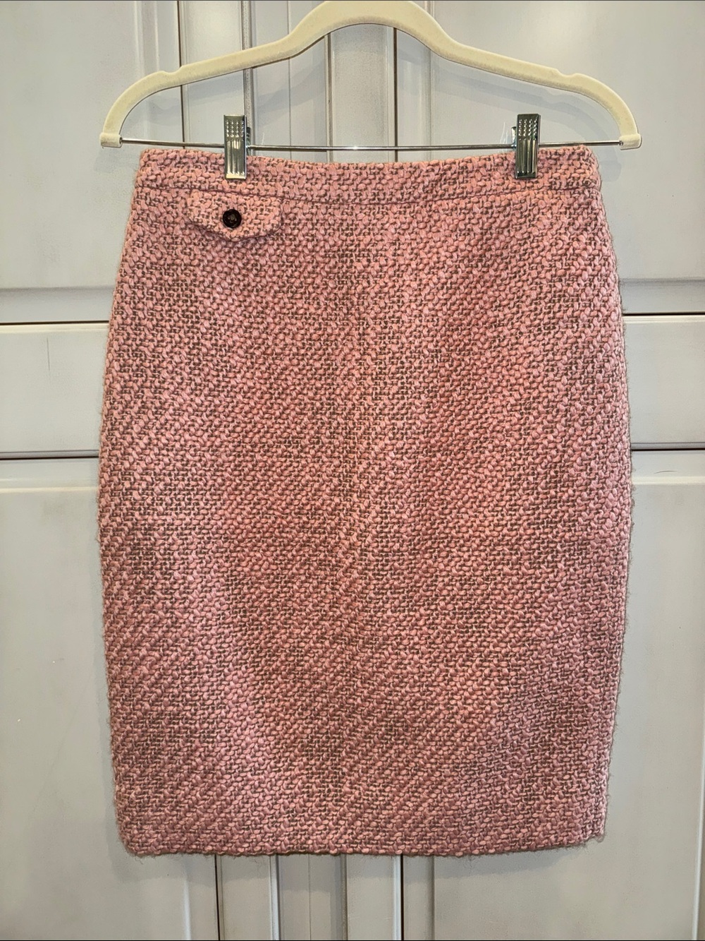 J. Crew Rose Pink Bouclé Pencil Skirt